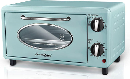 Elite Gourmet ETO147M New Collection Retro 2-Slice Toaster Oven, Mint